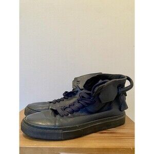 BUSCEMI High Top SNEAKERS Shoes SZ 44 Men’s 11 100 MM LEATHER Padlock Navy Blue